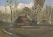 Vincent Van Gogh Farmhouses among Trees (nn04) Sweden oil painting artist